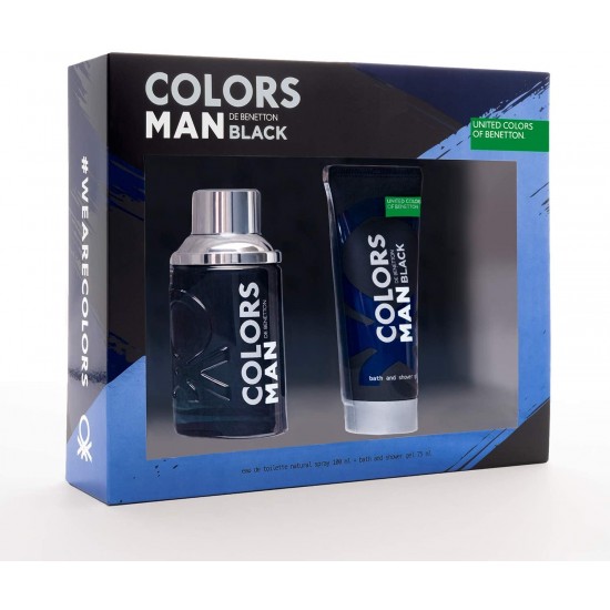 Benetton Colors Man Black EDT 100 ml For Men + 75 S.G